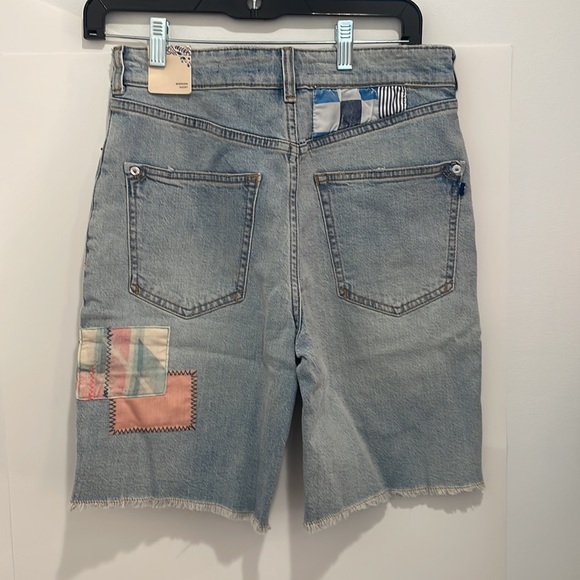 ANTHROPOLOGIE Pilcro Ultra High Rise Patchwork Shorts NEW! Lots of sizes! - Picture 3 of 3